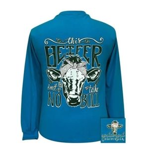 Girlie Girl Originals LS Tee (Medium) "This Heifer Don't Take No Bull" N…